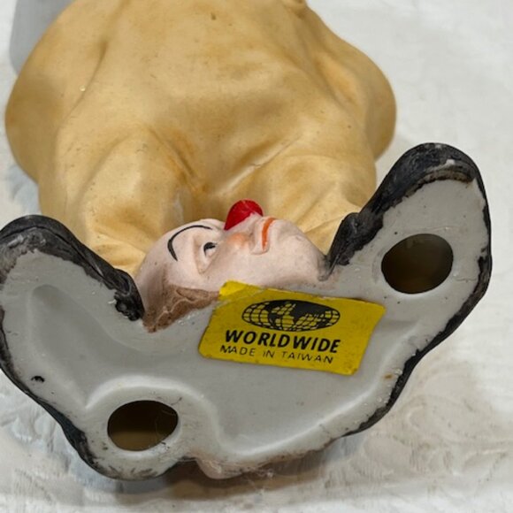 VTG Ceramic Circus Clown w/2 Heads/Masks at Shoes Figurine Decor 7.5" Tall - Picture 13 of 15